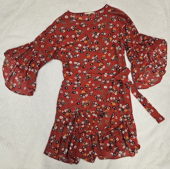 Maje Rahimi Floral Printed Ruffle Dress - Picture 4 of 9